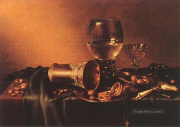 静物 Painting - 静物画 1657 ウィレム・クラーズゾーン・ヘダ